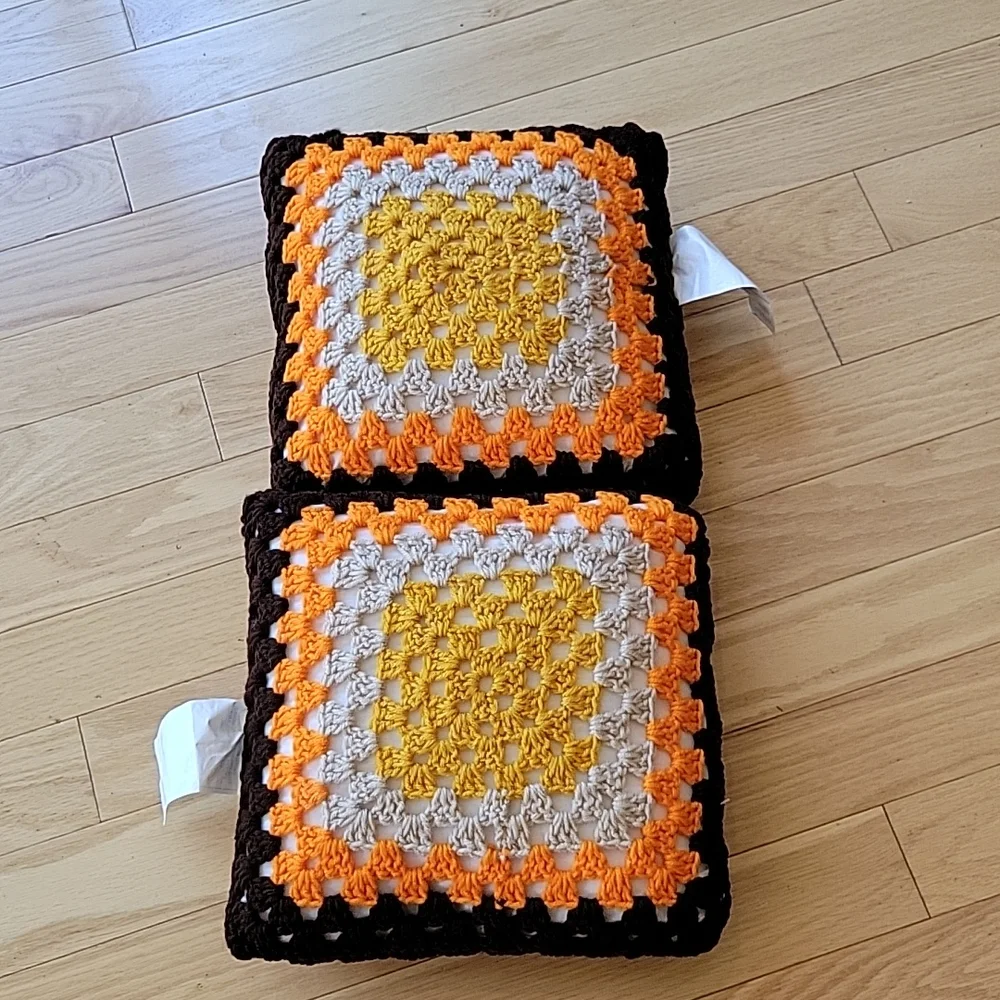 Vintage Crochet throw pillows